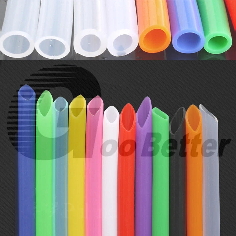 Coloured Food Grade Silicone Tube Hose Vacuum Tubing Pipe Soft Rubber ID 1-40mm