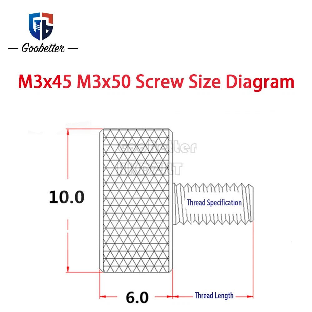 M3 Knurled Thumb Screws – Aluminum Anodized, Colorful, M3 x 20–50 mm - HomeDIYer