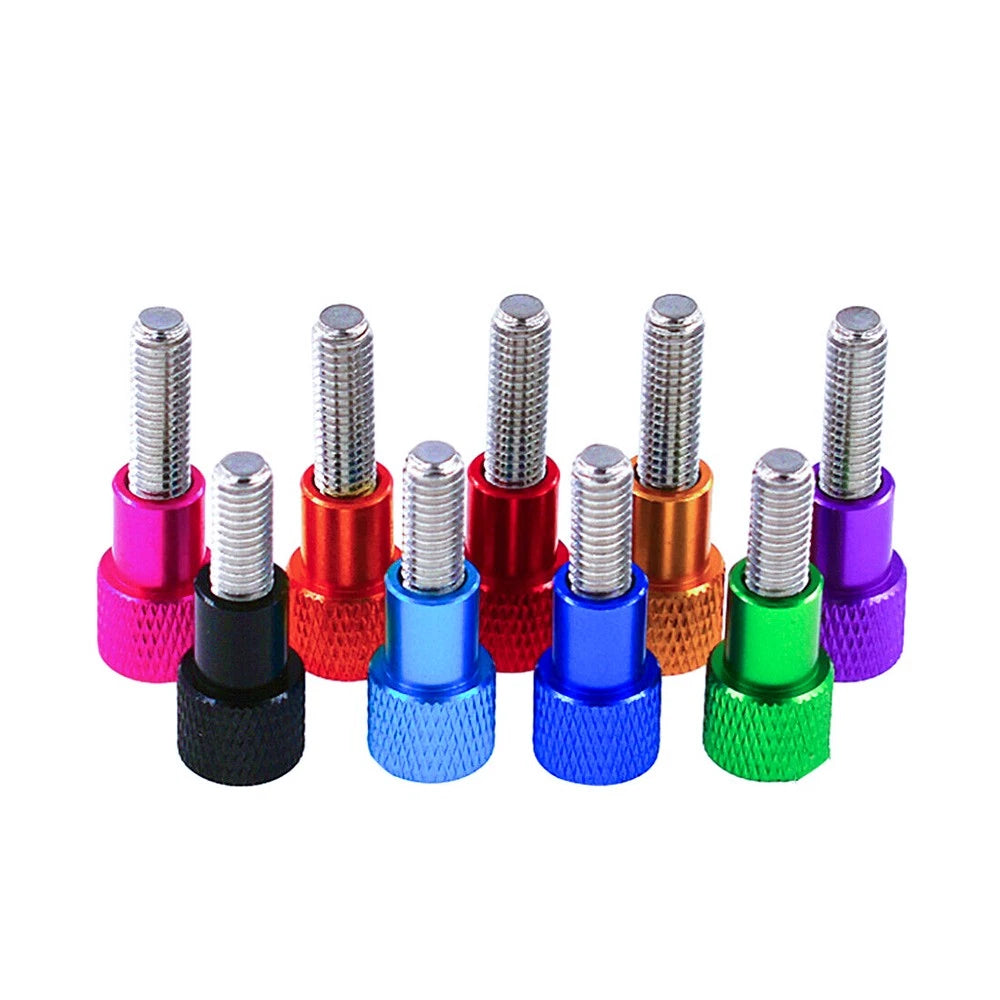 M6 Knurled Thumb Screws Aluminium + Stainless Steel Hand Tighten Grip Knob Bolts