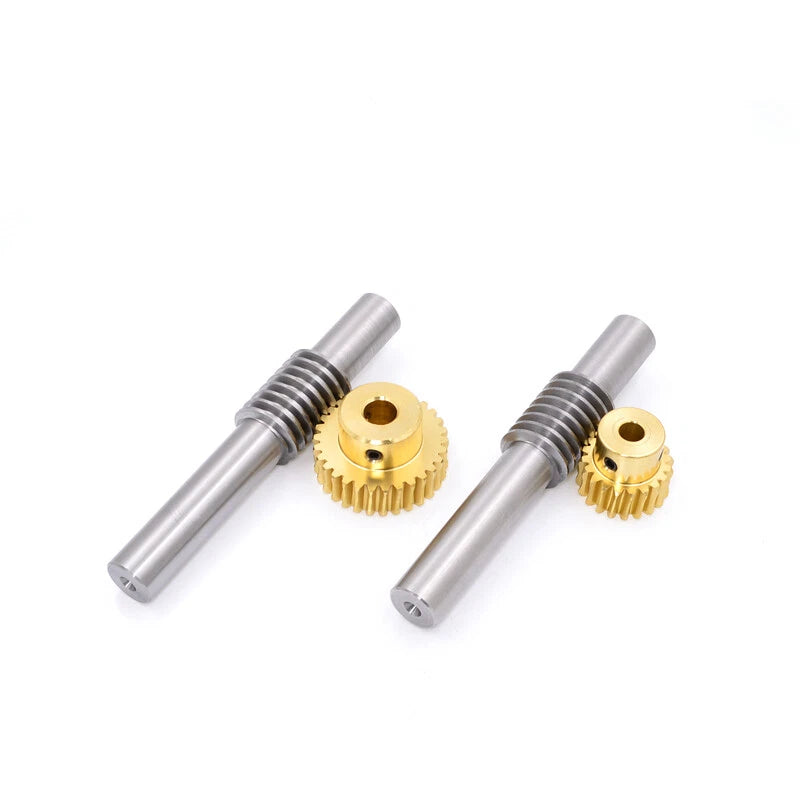 0.5/0.8 Module Worm Gear 20T-60T Teeth Brass Worm Gear Wheel & Worm Gear Shaft