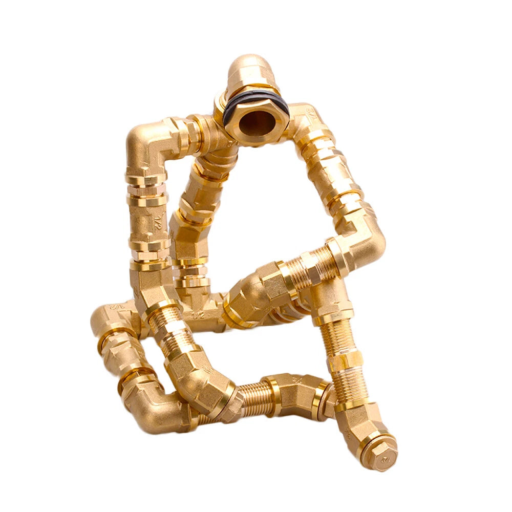 1/2" & 3/4" BSP Brass Pipe Fittings — Nipple, Elbow, Tee, Cross, Union, Plug & Bushing