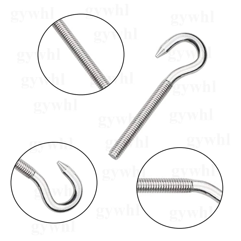 Heavy Duty Stainless Threaded Eye Hook Bolt Ring Bolts for Garden Fence Projects