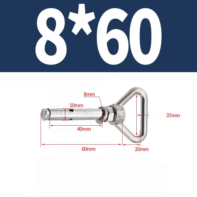 304 Stainless Steel Lifting Eye Ring Concrete Sleeve Anchor Bolts — M8 to M20 - HomeDIYer