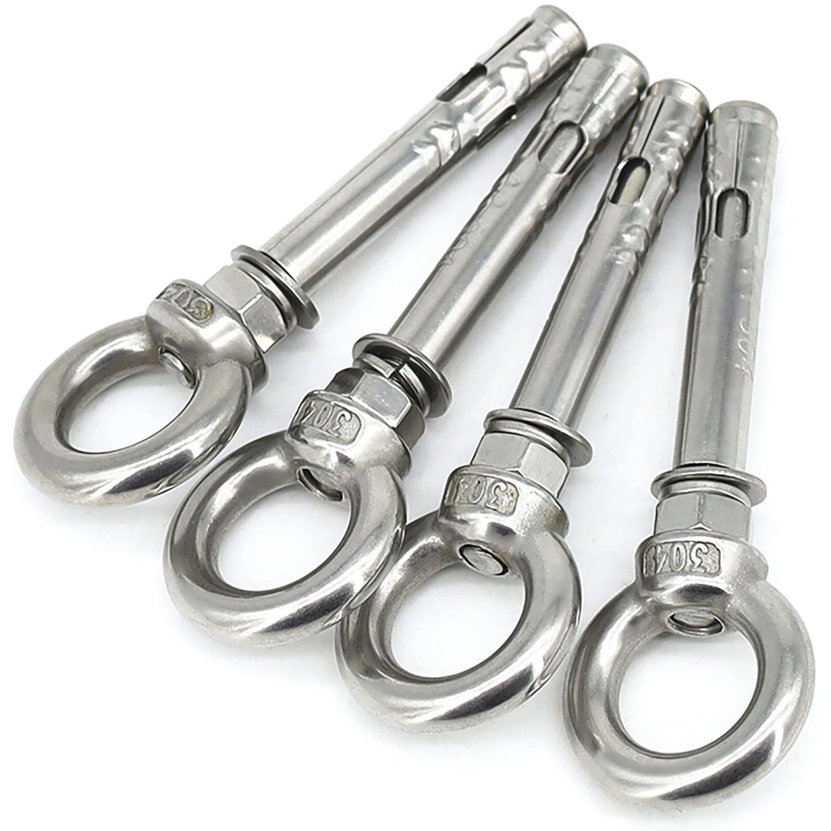 Closed Hook Eye Bolt with Rawl Shield Wall Anchor — A2 Stainless Steel (M6–M20) - HomeDIYer