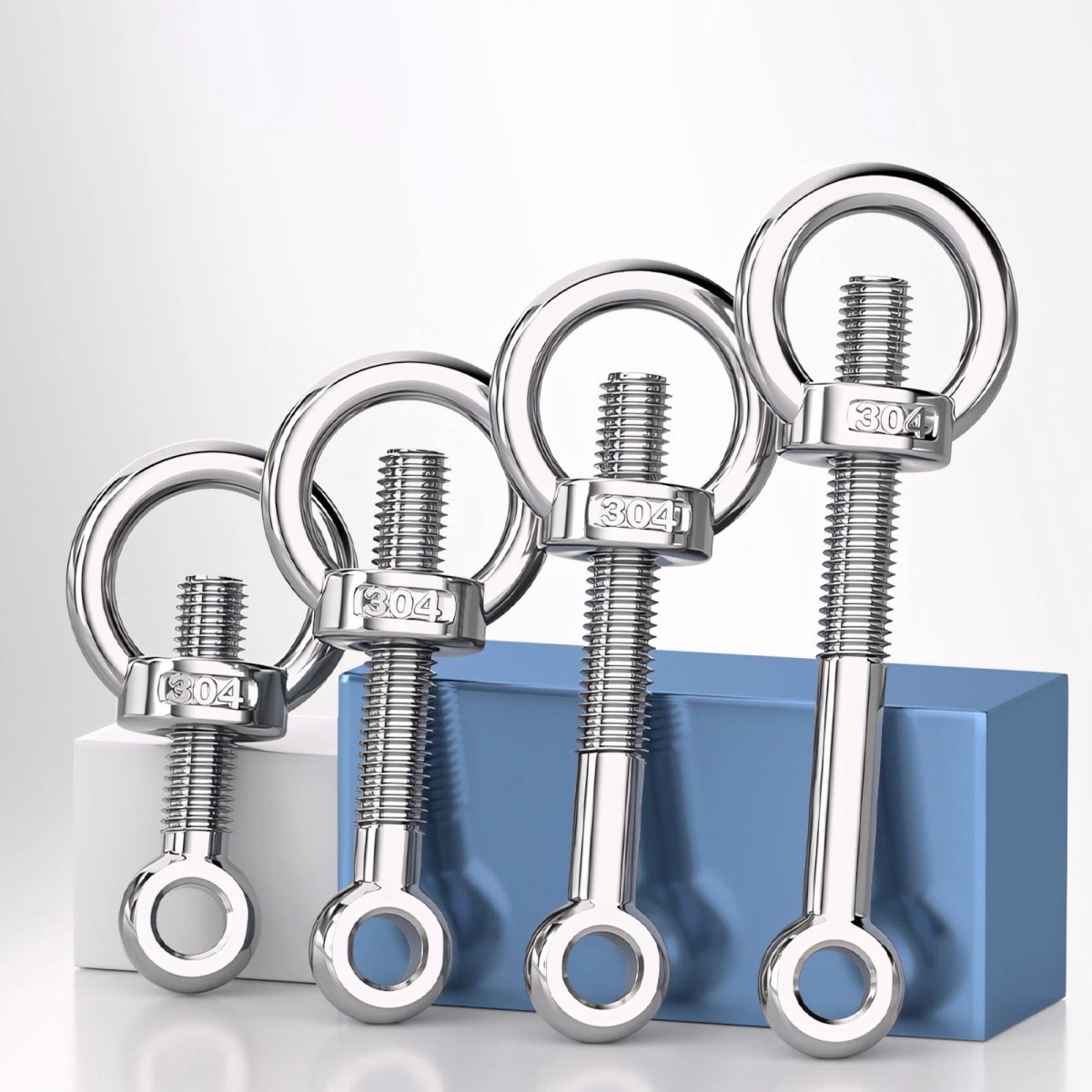 M10 M12 M14 Stainless Steel Eye Bolt & Eye Nut Set — A2 - 304, Threaded Lifting Ring - HomeDIYer
