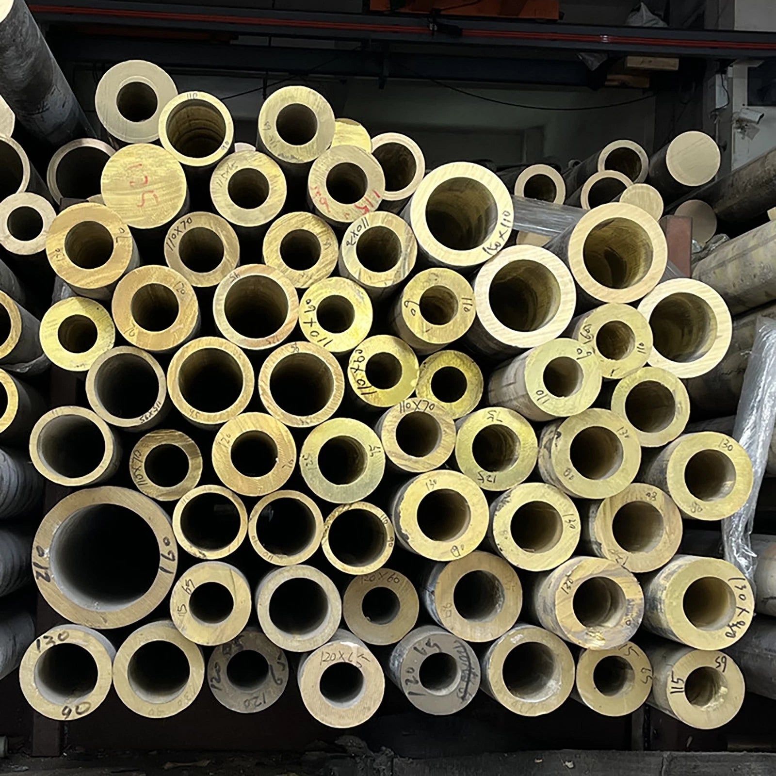 Brass Bronze Round Tube | OD 25–95mm × ID 15–75mm × 100mm Length