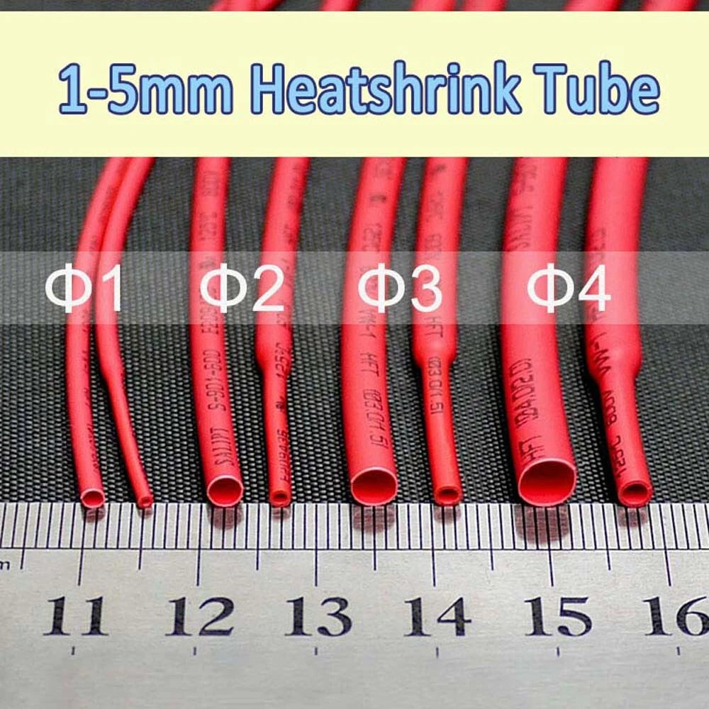 Heat Shrink Tubing 2:1 – Φ0.6mm to Φ5mm, 7 Colors, 1M/5M/10M Rolls