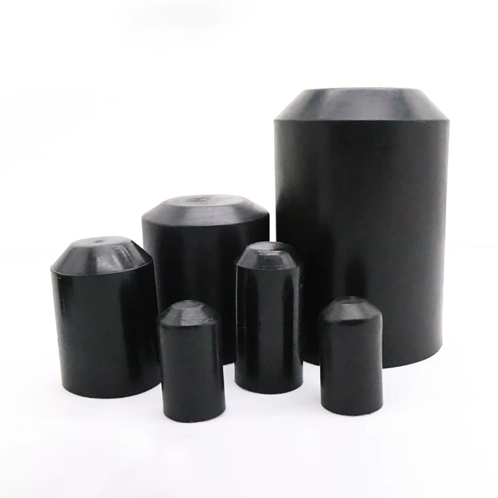 Adhesive Glue Lined Heat Shrink End Caps — 8mm to 85mm, Black / Red / Green