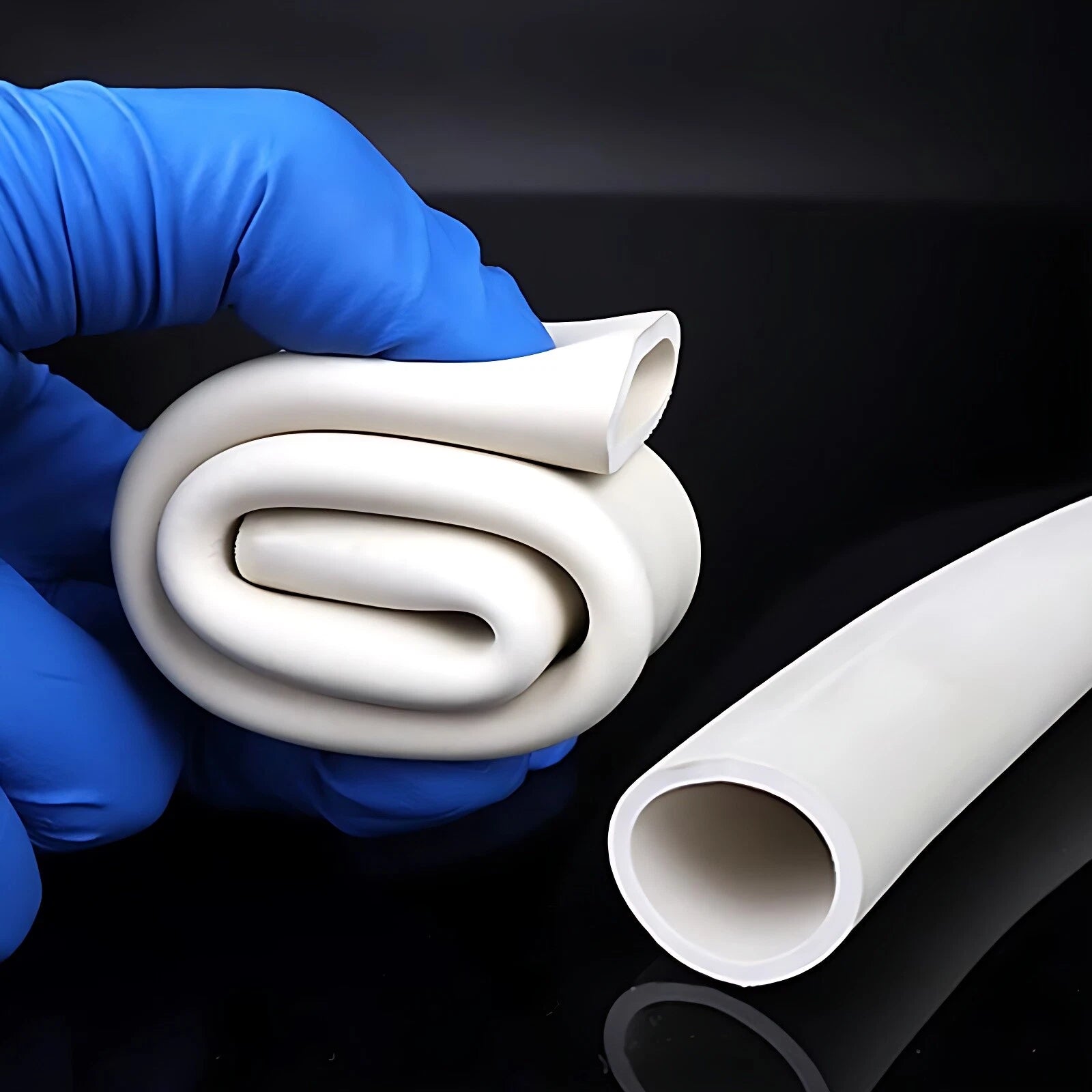 White Rubber Vacuum Tube – Flexible Laboratory Hose Pipe for Water, Gas & Oil (ID 2–25mm)