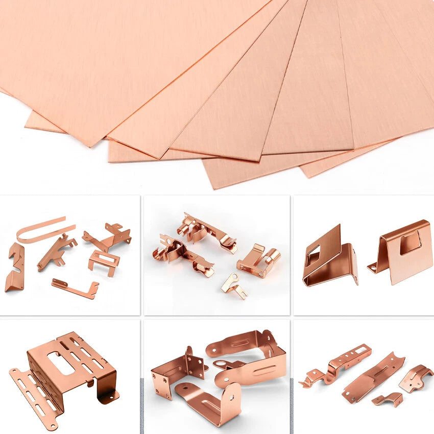 T2 99.9% Pure Copper Sheet Metal Sheet Flat Plate 0.3-6mm Thick, 10-600mm Length