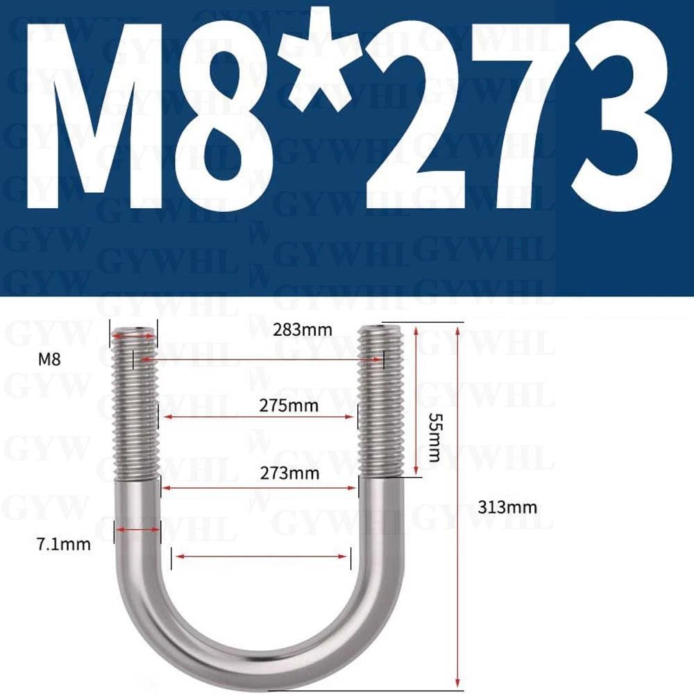 Marine Grade Round Bend U - Bolts — A2 & A4 Stainless Steel, M6 to M20 - HomeDIYer