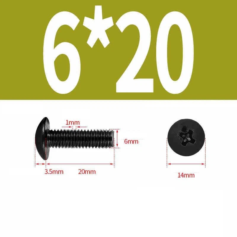 Phillips Pan Head Machine Screws — Nickel Plating & Black Zinc, M2–M6, 10 or 25 Pcs