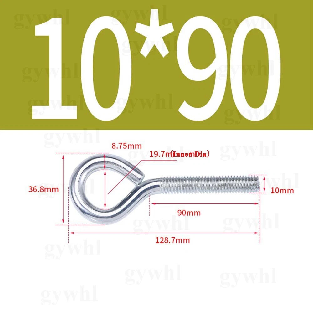 Galvanised Eye Screws Hooks Eye Bolts Closed Screws Rod Stainless Threaded Rings