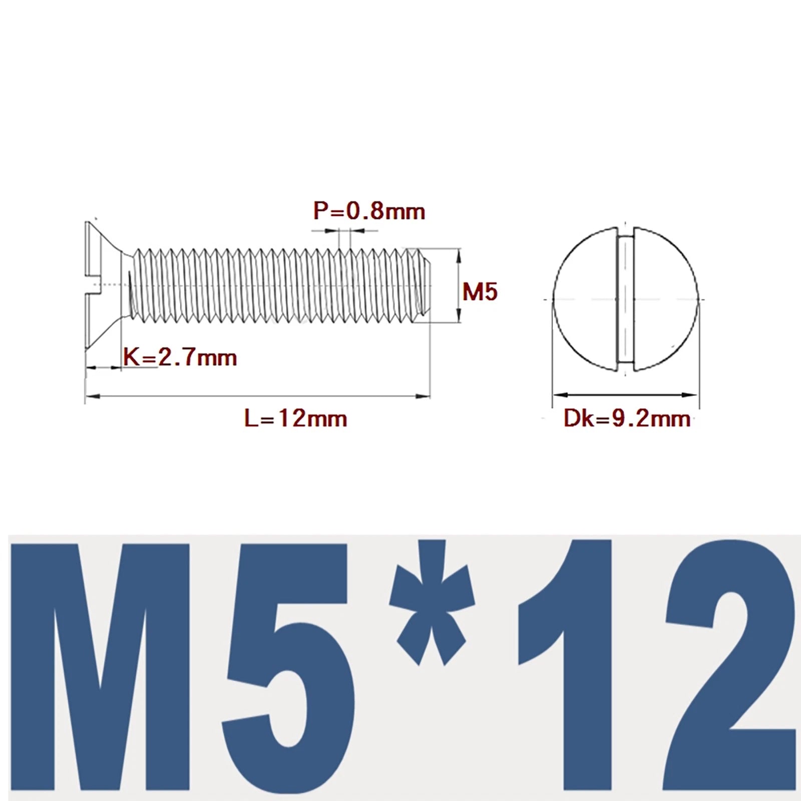 Countersunk Slotted Machine Screws M2–M8 | A2 Stainless Steel DIN 963