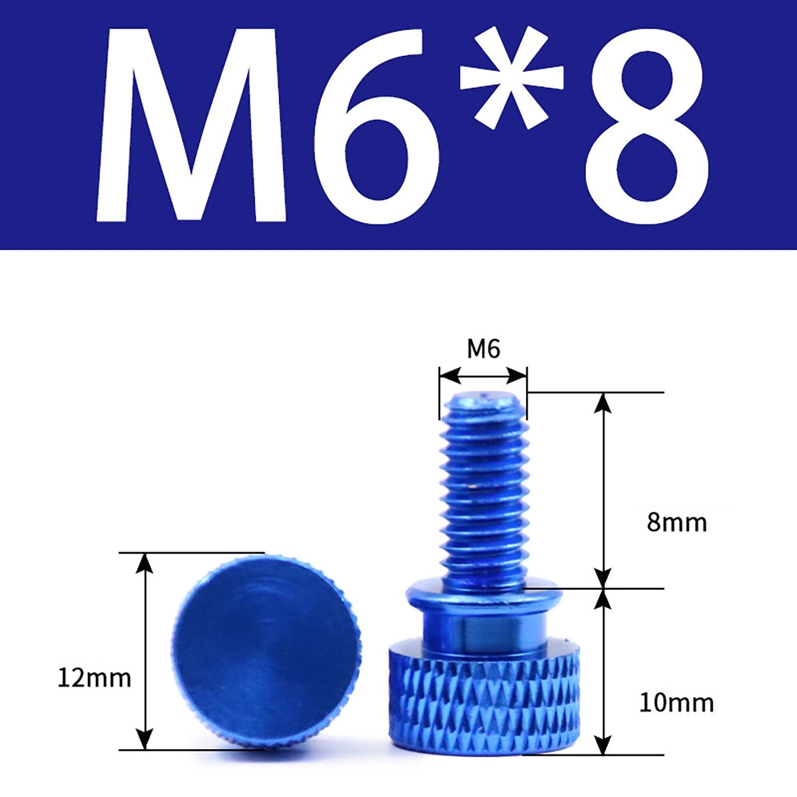 Aluminum Thumb Screws M5 M6 Knurled Hand Bolts Anodized PC Case Hobby DIY Stock