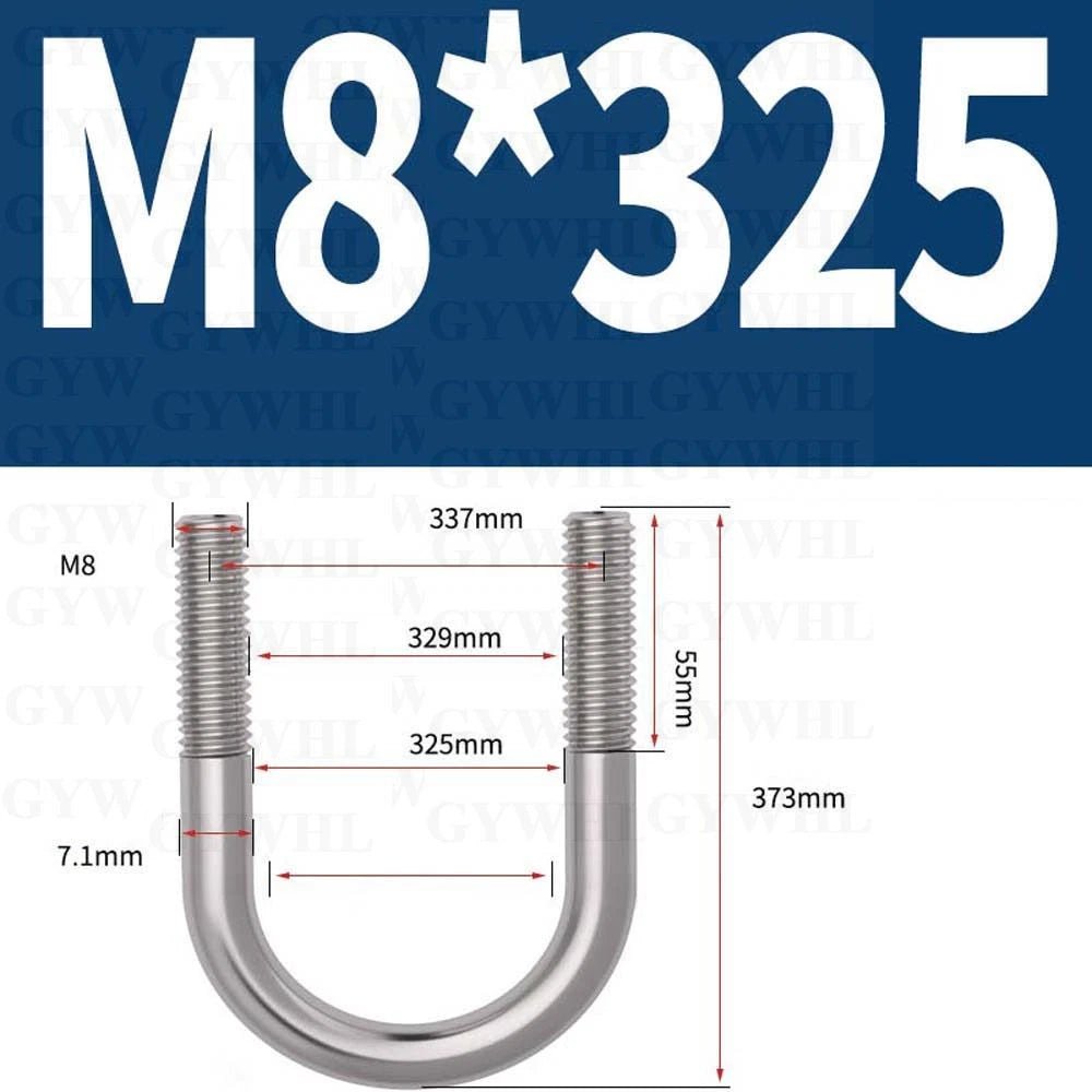 Marine Grade Round Bend U - Bolts — A2 & A4 Stainless Steel, M6 to M20 - HomeDIYer