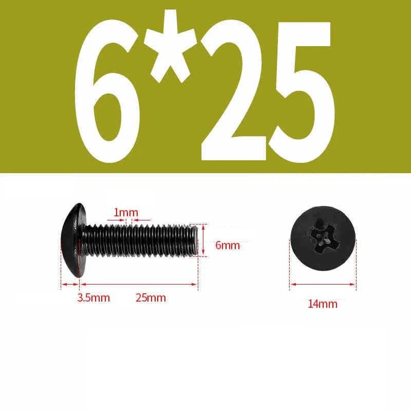 Phillips Pan Head Machine Screws — Nickel Plating & Black Zinc, M2–M6, 10 or 25 Pcs