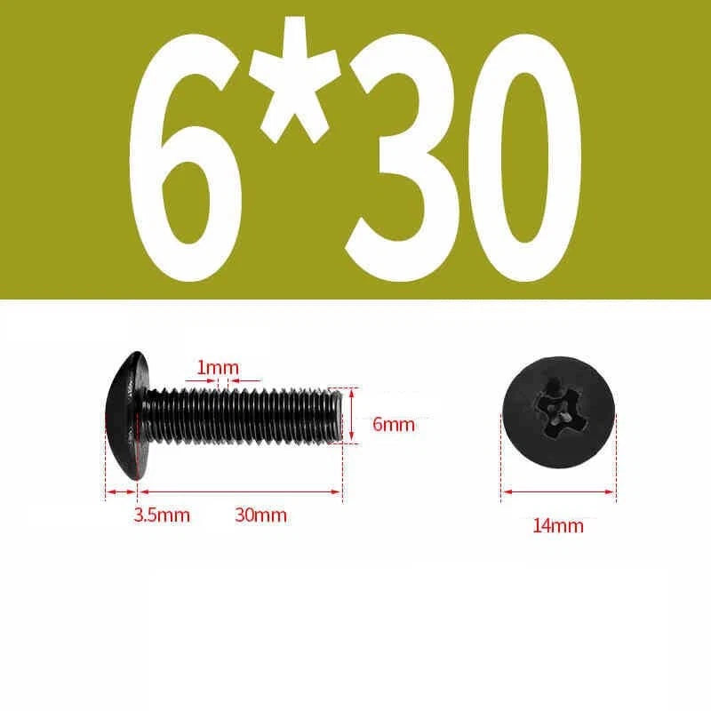Phillips Pan Head Machine Screws — Nickel Plating & Black Zinc, M2–M6, 10 or 25 Pcs