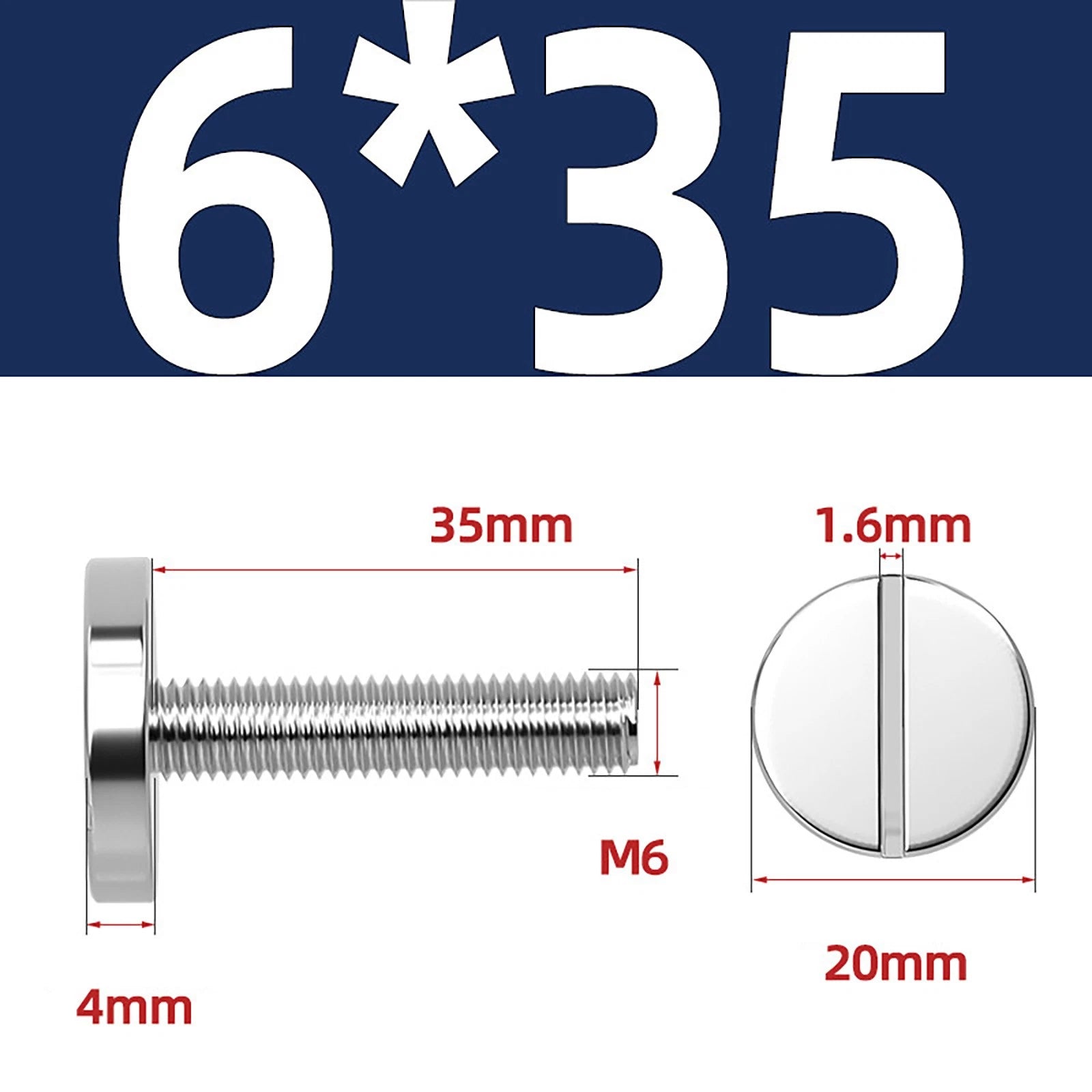A2 Stainless Steel Slotted Large Head Machine Screws — Wide Pan Bolt DIN 921 | M2–M10