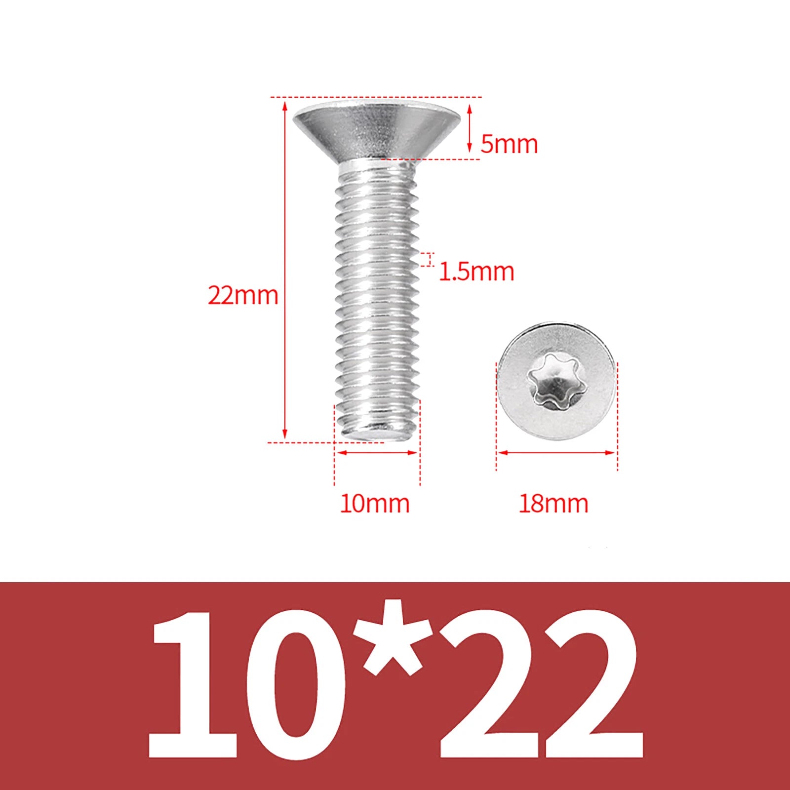 M2- M12 Torx Countersunk Machine Screws Six Lobe Bolts A2 Stainless Steel