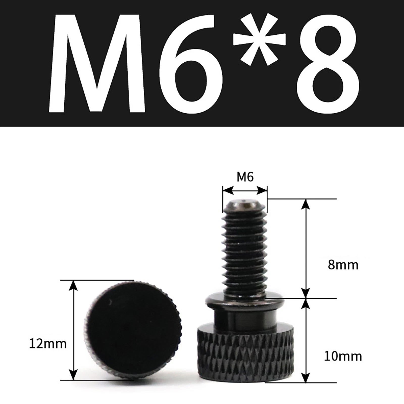 Aluminum Thumb Screws M5 M6 Knurled Hand Bolts Anodized PC Case Hobby DIY Stock