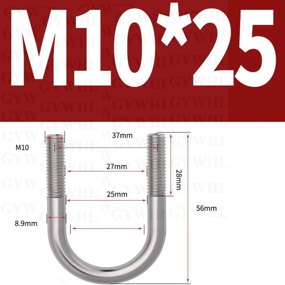 Marine Grade Round Bend U - Bolts — A2 & A4 Stainless Steel, M6 to M20 - HomeDIYer
