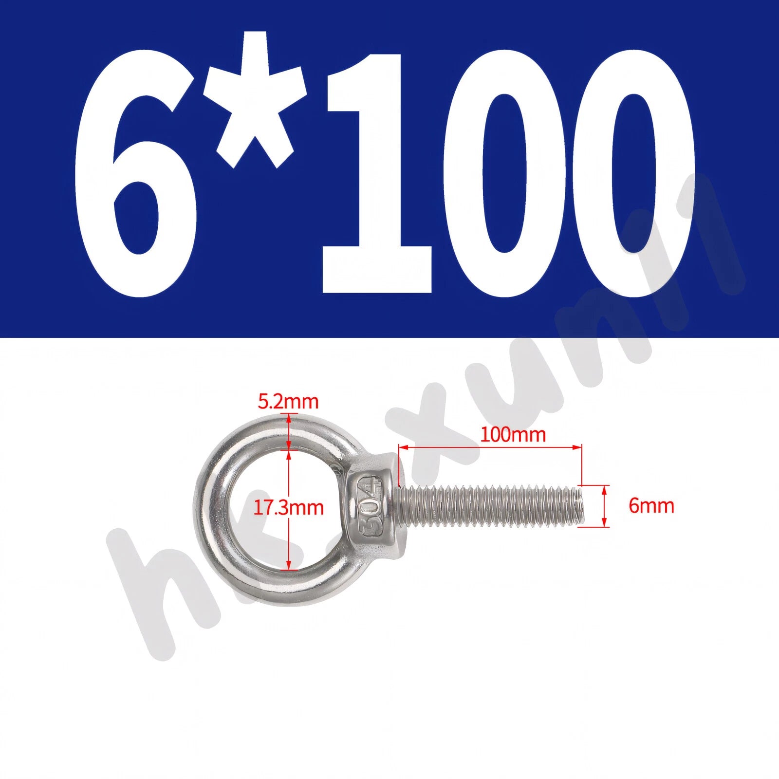 M3 M4 M5 M6 M8 M10 M12 TO M24 LIFTING EYE NUTS & BOLTS A2-304 STAINLESS STEEL