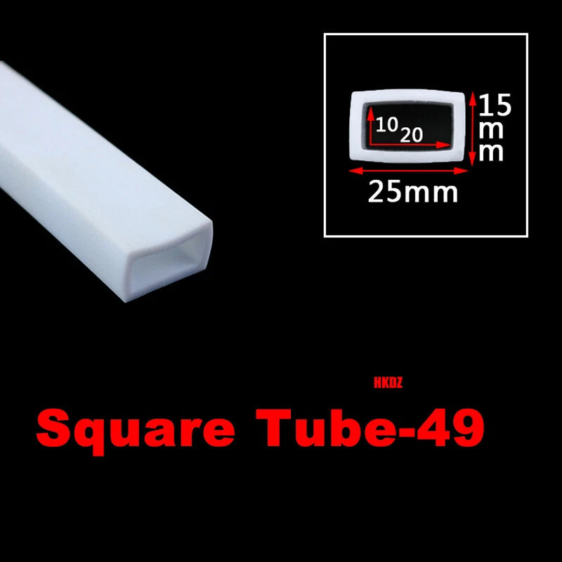 Square Silicone Rubber Hollow Tube Pipe Protector Seal Strips Width 2.5mm~108mm