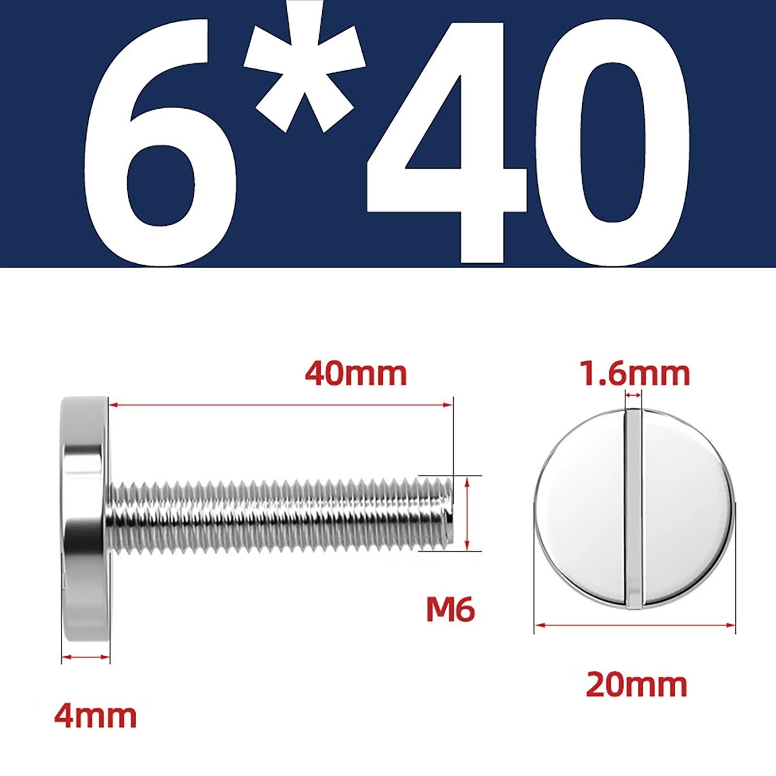 A2 Stainless Steel Slotted Large Head Machine Screws — Wide Pan Bolt DIN 921 | M2–M10