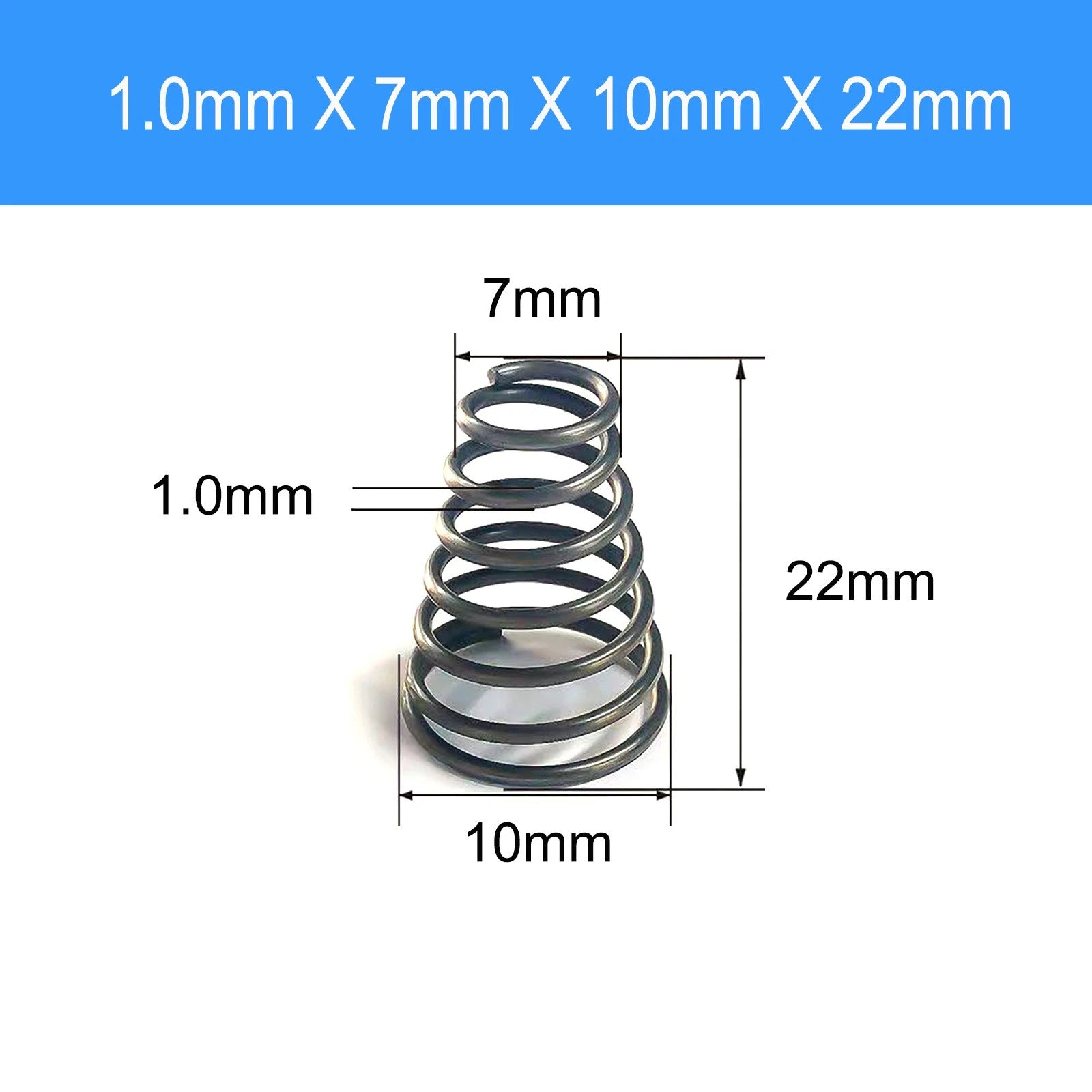 Conical Compression Spring Tapered Spring Steel Wire 0.2-3mm Heavy Duty Cone DIY