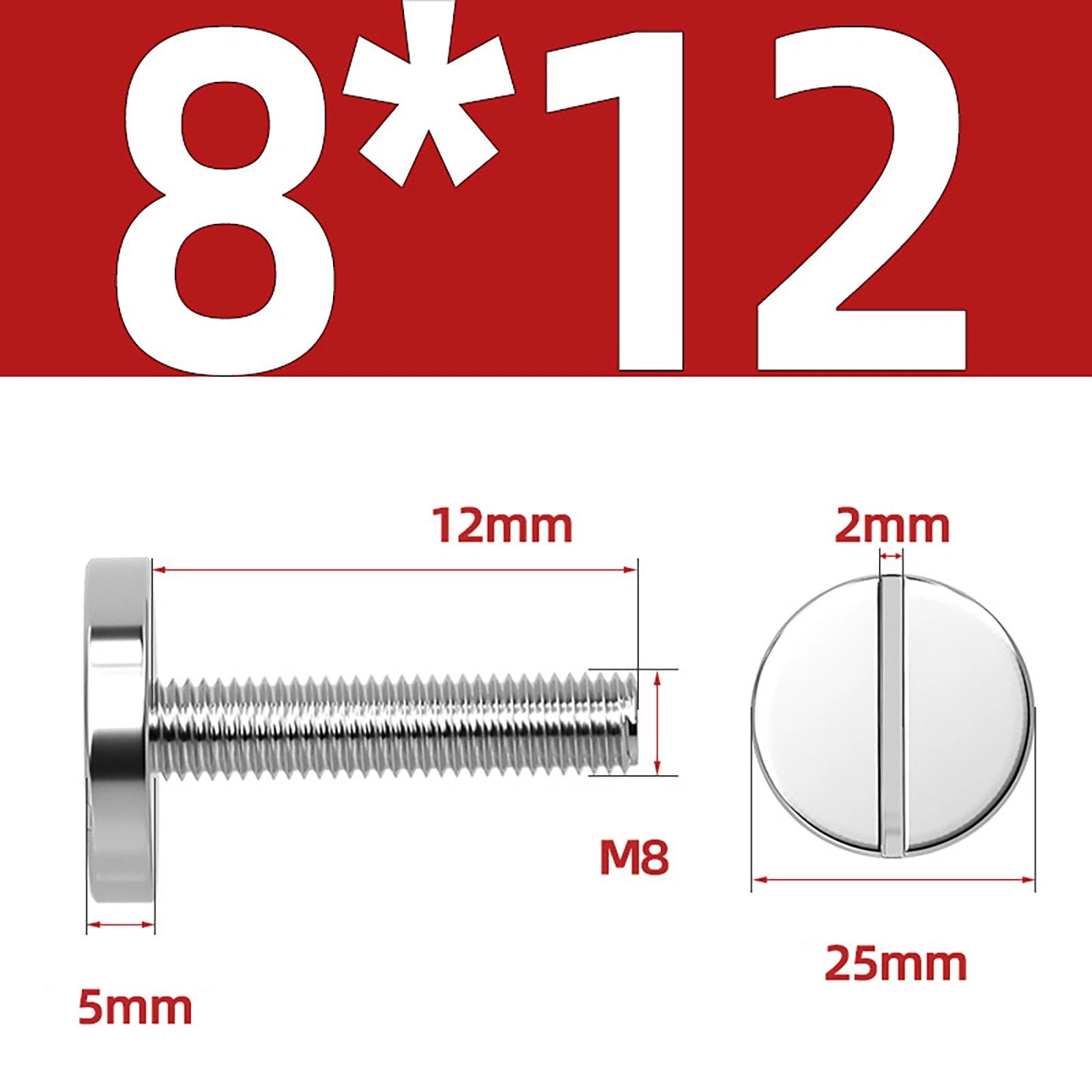 A2 Stainless Steel Slotted Large Head Machine Screws — Wide Pan Bolt DIN 921 | M2–M10