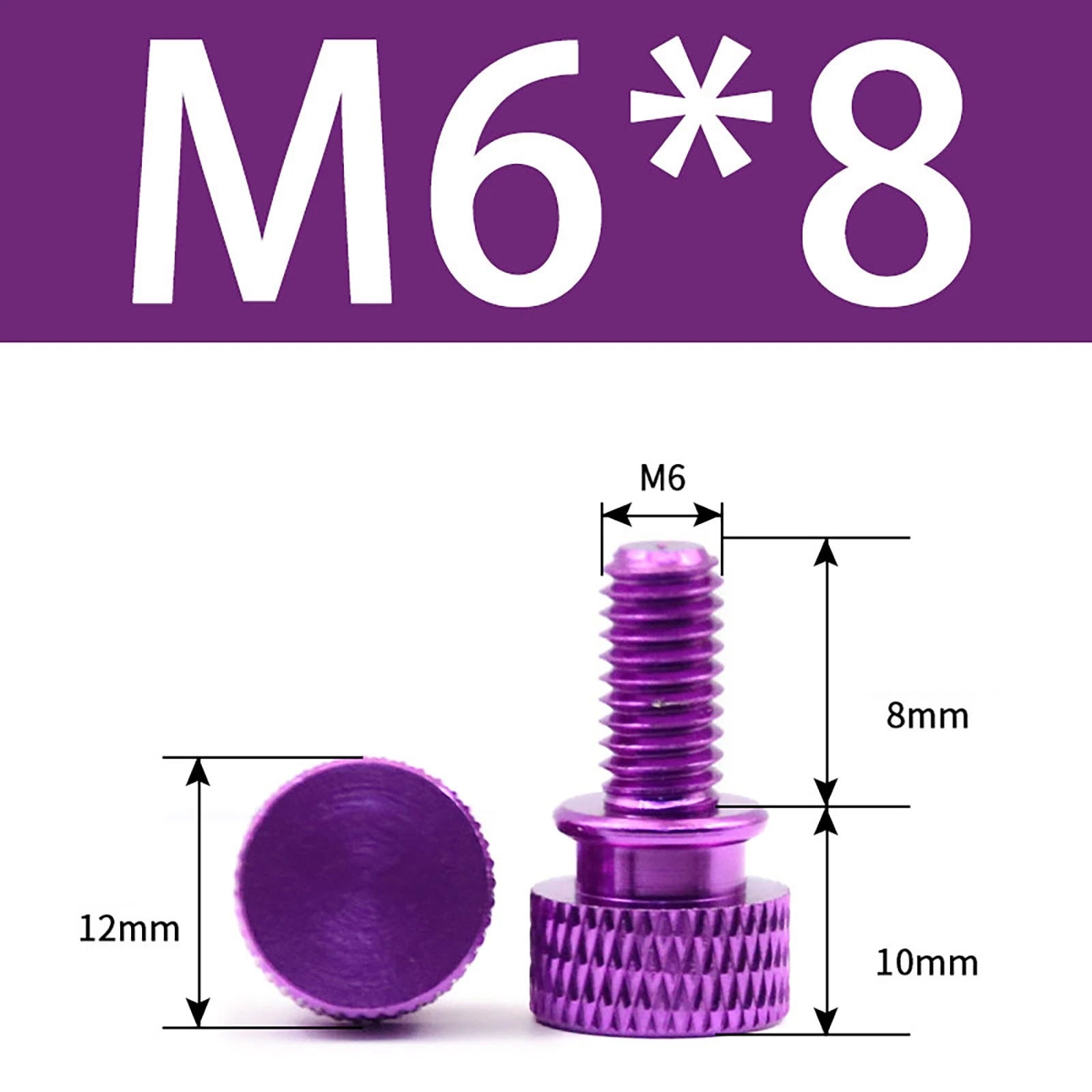 Aluminum Thumb Screws M5 M6 Knurled Hand Bolts Anodized PC Case Hobby DIY Stock