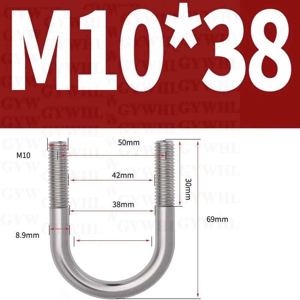 Marine Grade Round Bend U - Bolts — A2 & A4 Stainless Steel, M6 to M20 - HomeDIYer