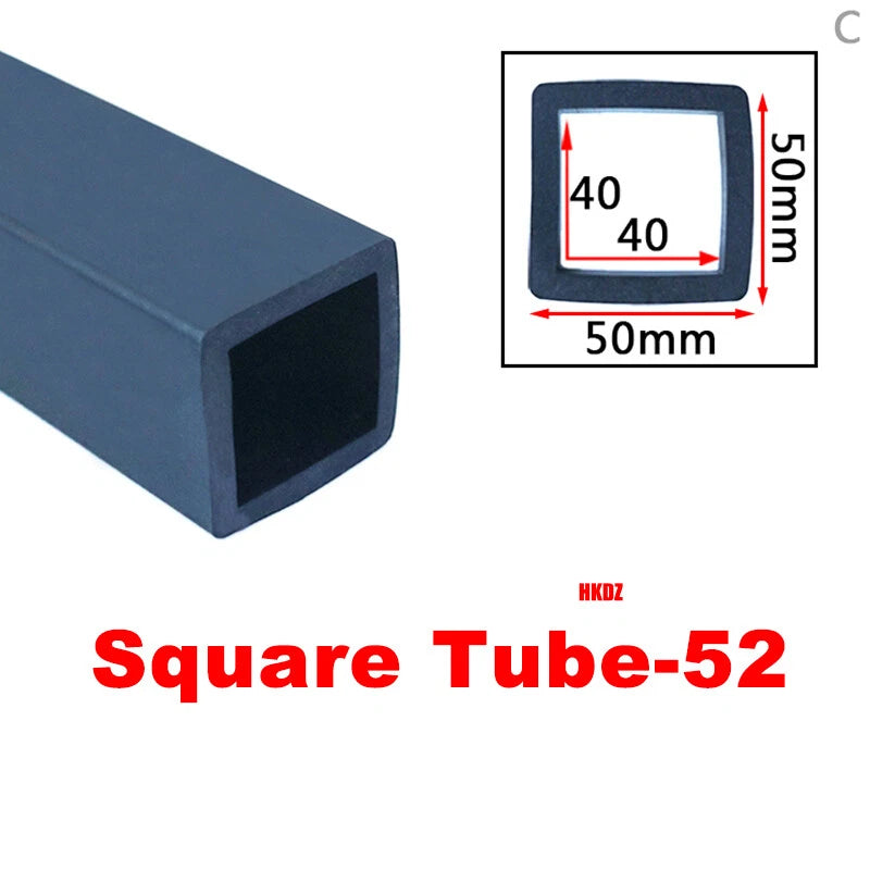 Square Silicone Rubber Hollow Tube Pipe Protector Seal Strips Width 2.5mm~108mm