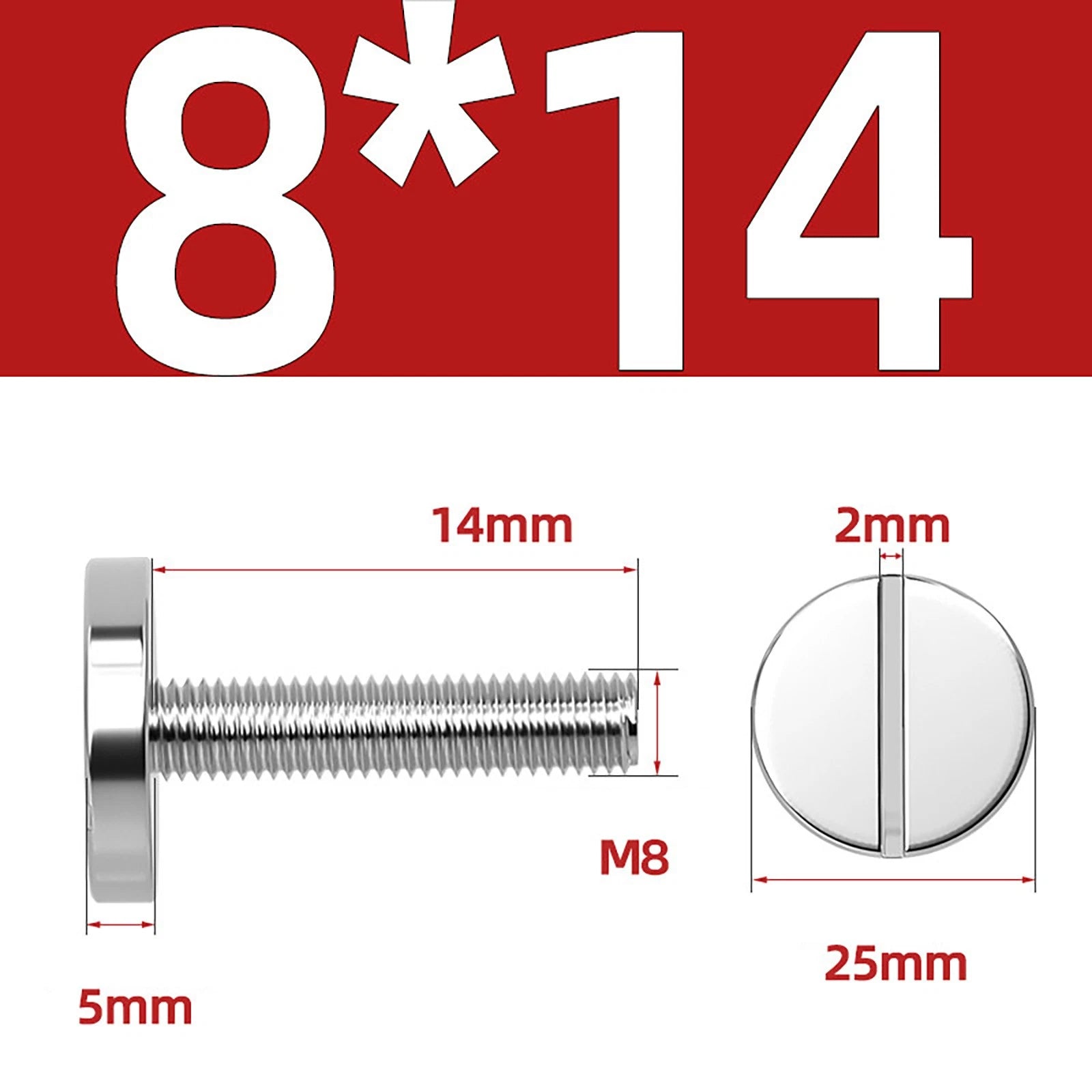 A2 Stainless Steel Slotted Large Head Machine Screws — Wide Pan Bolt DIN 921 | M2–M10