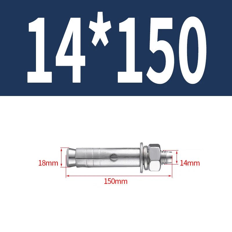 Hex Nut Expansion Sleeve Anchor Bolts — M6 to M20, Galvanized & Stainless Steel - HomeDIYer
