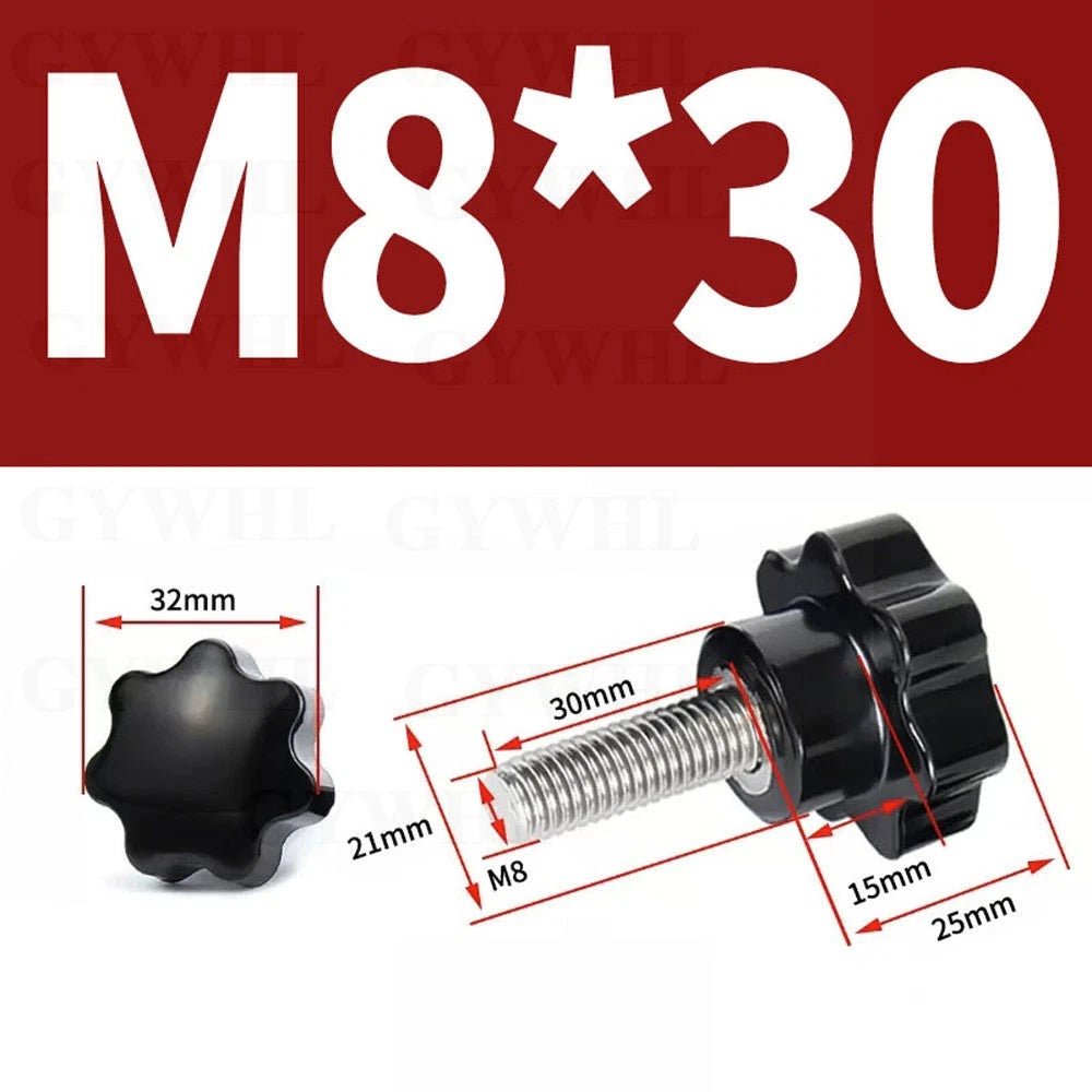 Star Bakelite Thumb Screws – Hand Clamping Knob Bolts, Stainless Steel Thread M3 to M12 - HomeDIYer