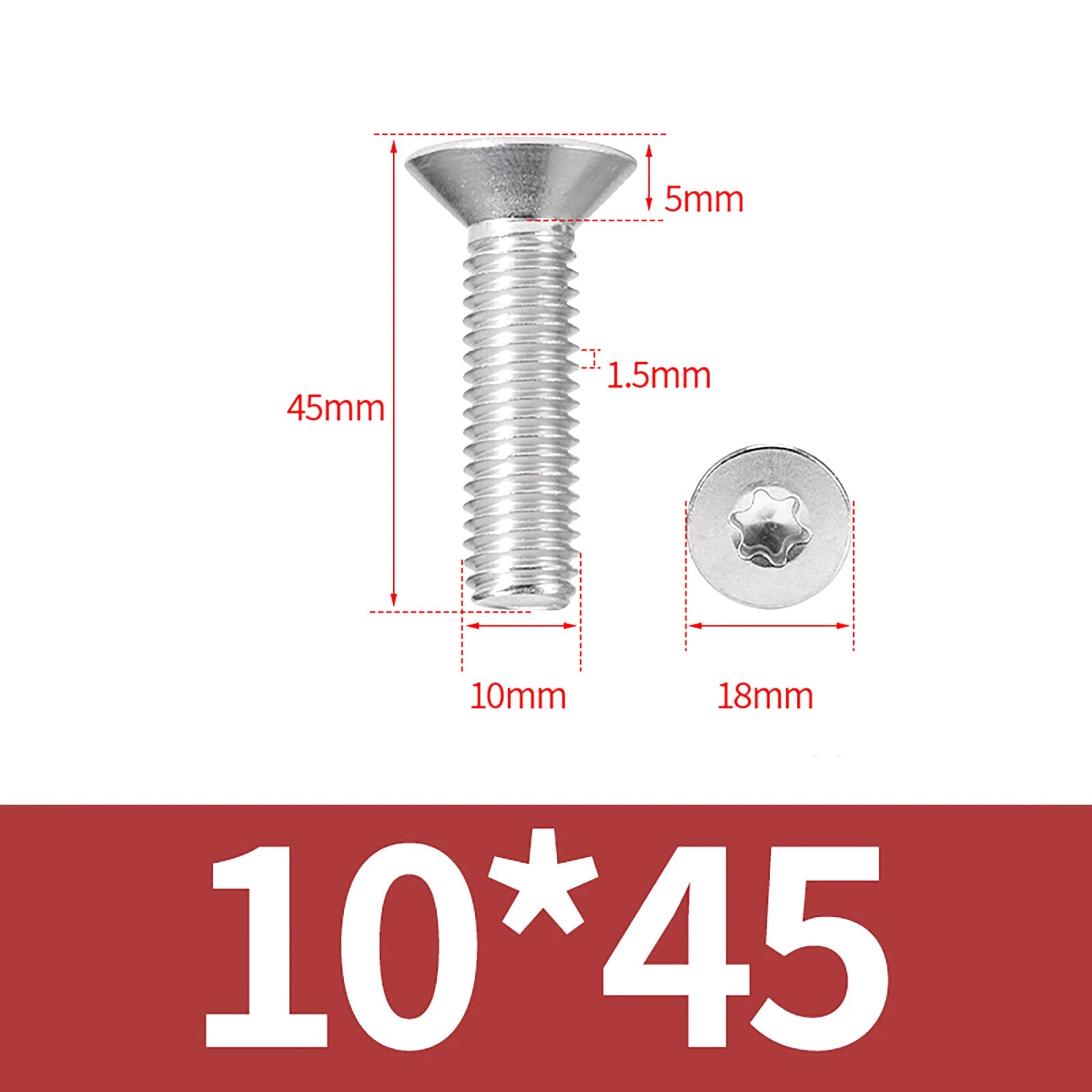 M2- M12 Torx Countersunk Machine Screws Six Lobe Bolts A2 Stainless Steel