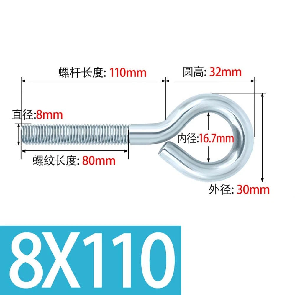 M3–M12 Galvanised Eye Screws | Metric Closed Eye Bolts & Threaded Ring Hooks