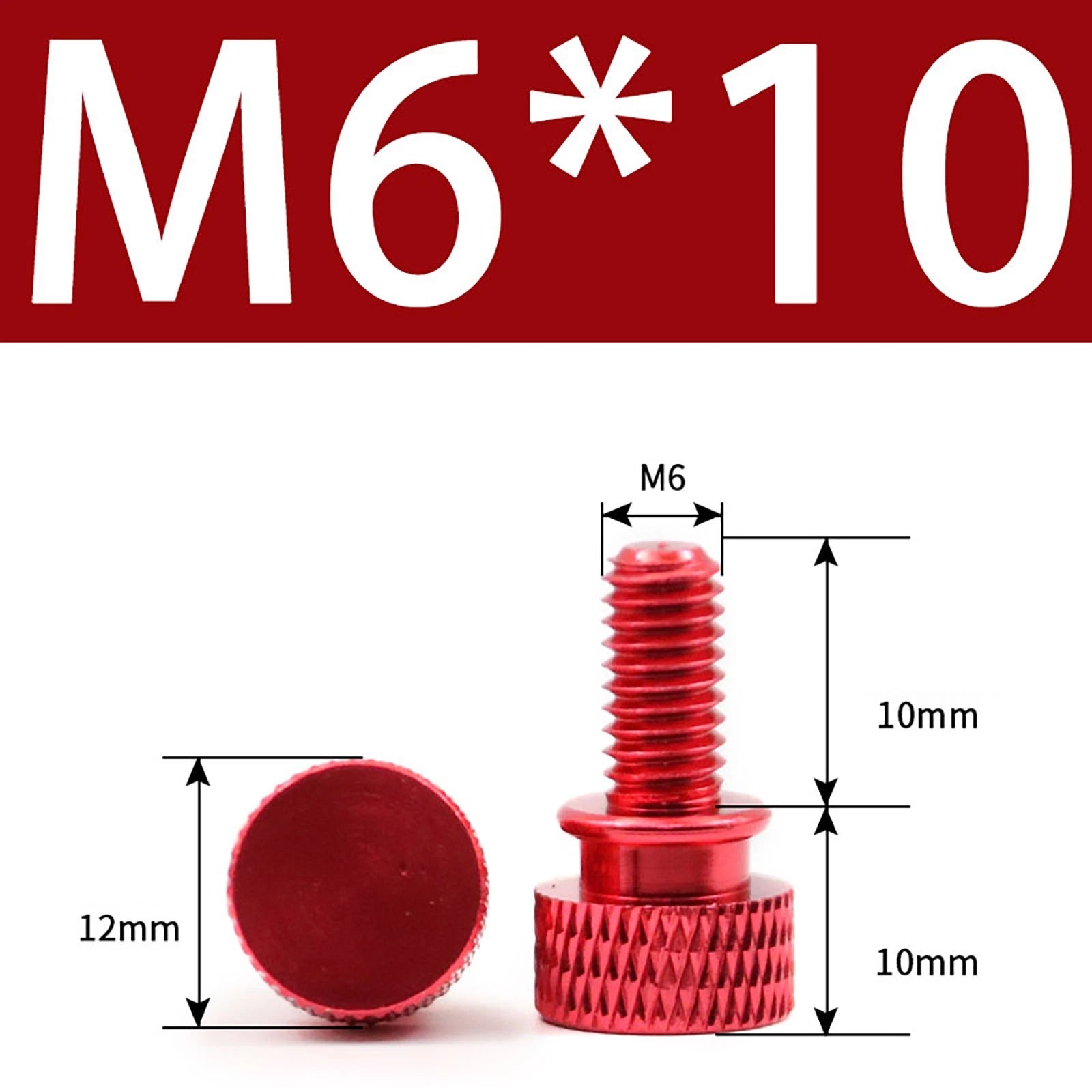 Aluminum Thumb Screws M5 M6 Knurled Hand Bolts Anodized PC Case Hobby DIY Stock