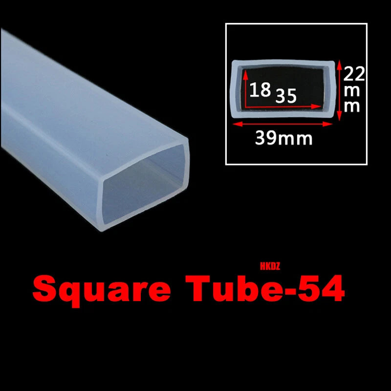 Square Silicone Rubber Hollow Tube Pipe Protector Seal Strips Width 2.5mm~108mm