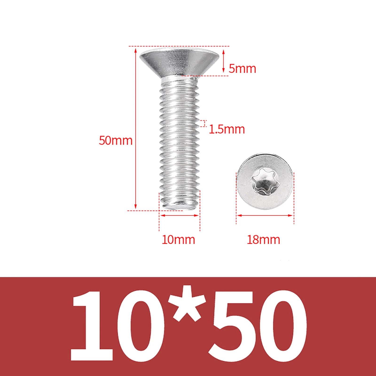 M2- M12 Torx Countersunk Machine Screws Six Lobe Bolts A2 Stainless Steel