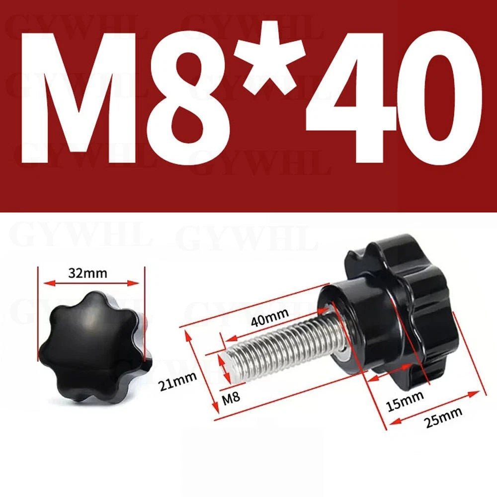 Star Bakelite Thumb Screws – Hand Clamping Knob Bolts, Stainless Steel Thread M3 to M12 - HomeDIYer