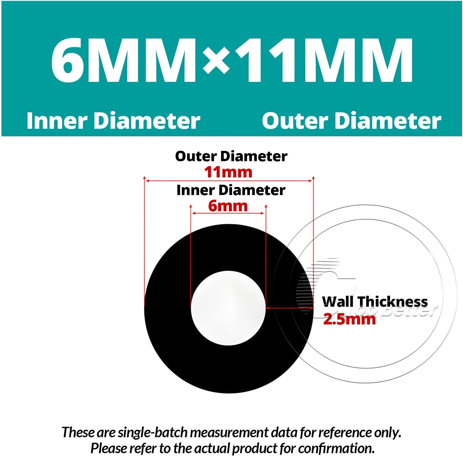 Black Silicone Rubber Tube – ID 0.5–60mm × OD 1–68mm Flexible Hose Pipe