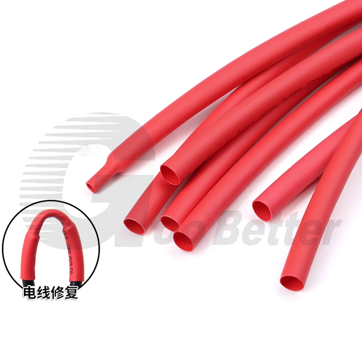 Red Heat Shrink Tubing — 2:1, 3:1 & 4:1 Ratios | Φ0.6mm–80mm | Adhesive & Non-Adhesive