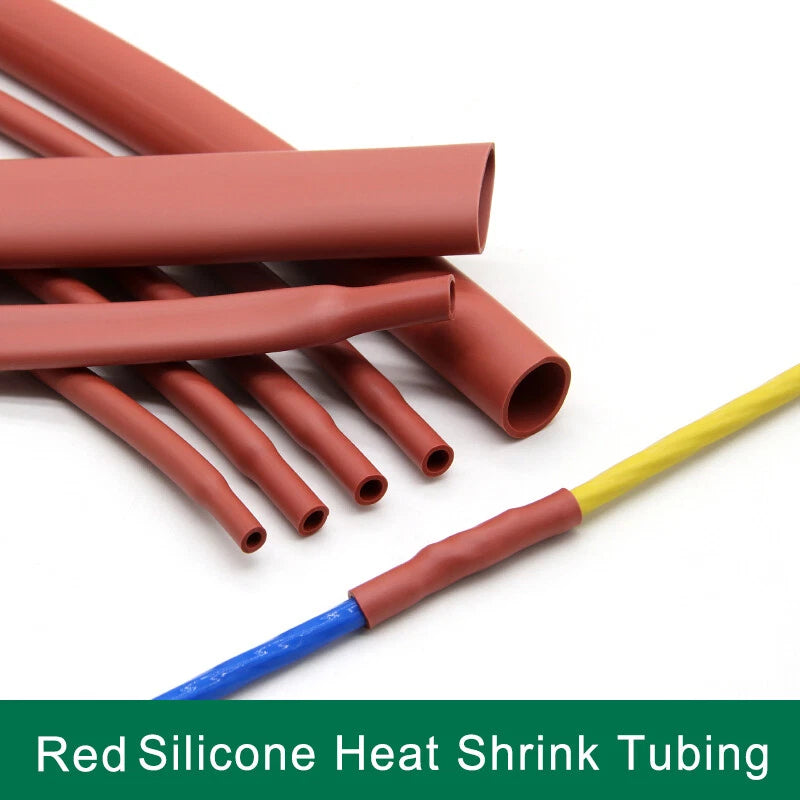 Silicone Rubber Heat Shrink Tubing — Flexible Heatshrink Tube, φ0.8mm–φ40mm, 6 Colors