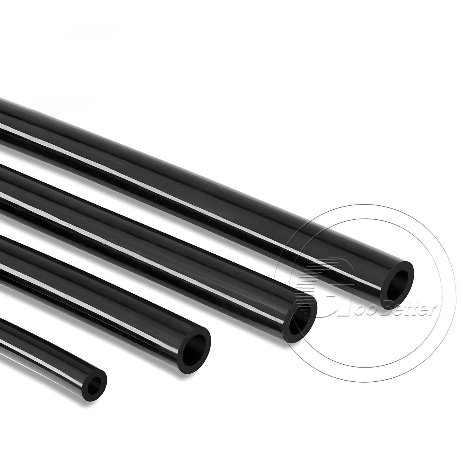 Black Silicone Rubber Tube – ID 0.5–60mm × OD 1–68mm Flexible Hose Pipe