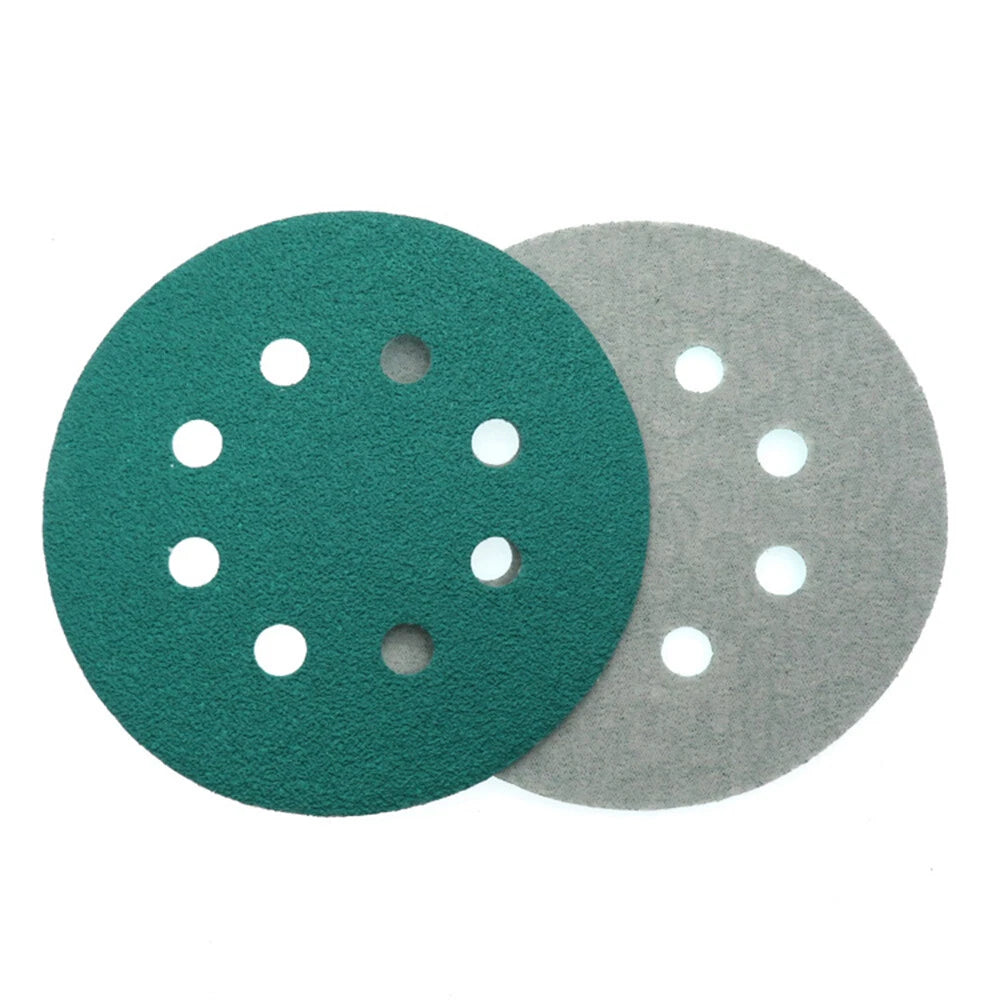 125mm Wet and Dry Sanding Disc 5'' Hook Loop 8 Hole Sandpaper Pad Orbital Sander
