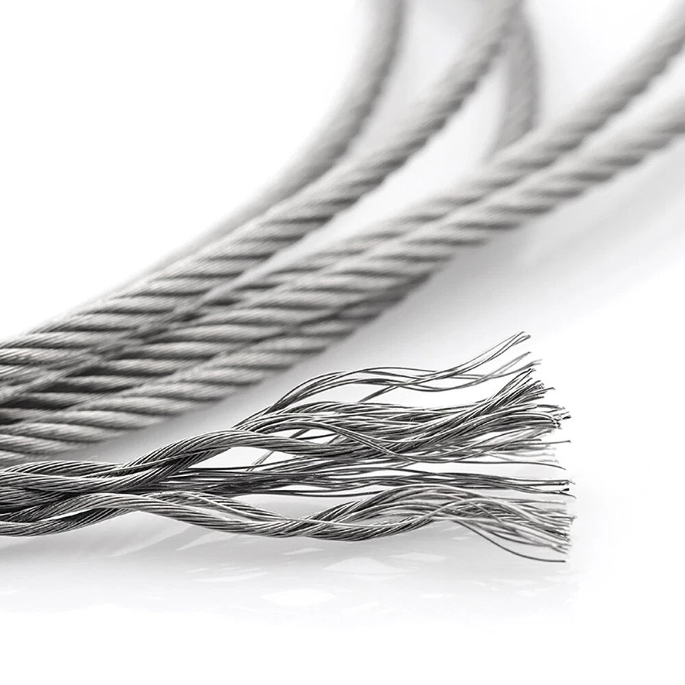 1mm-20mm Stainless Steel Wire Rope Lifting Metal Cable 2/3/4/5/6/8/10/12/14/16mm
