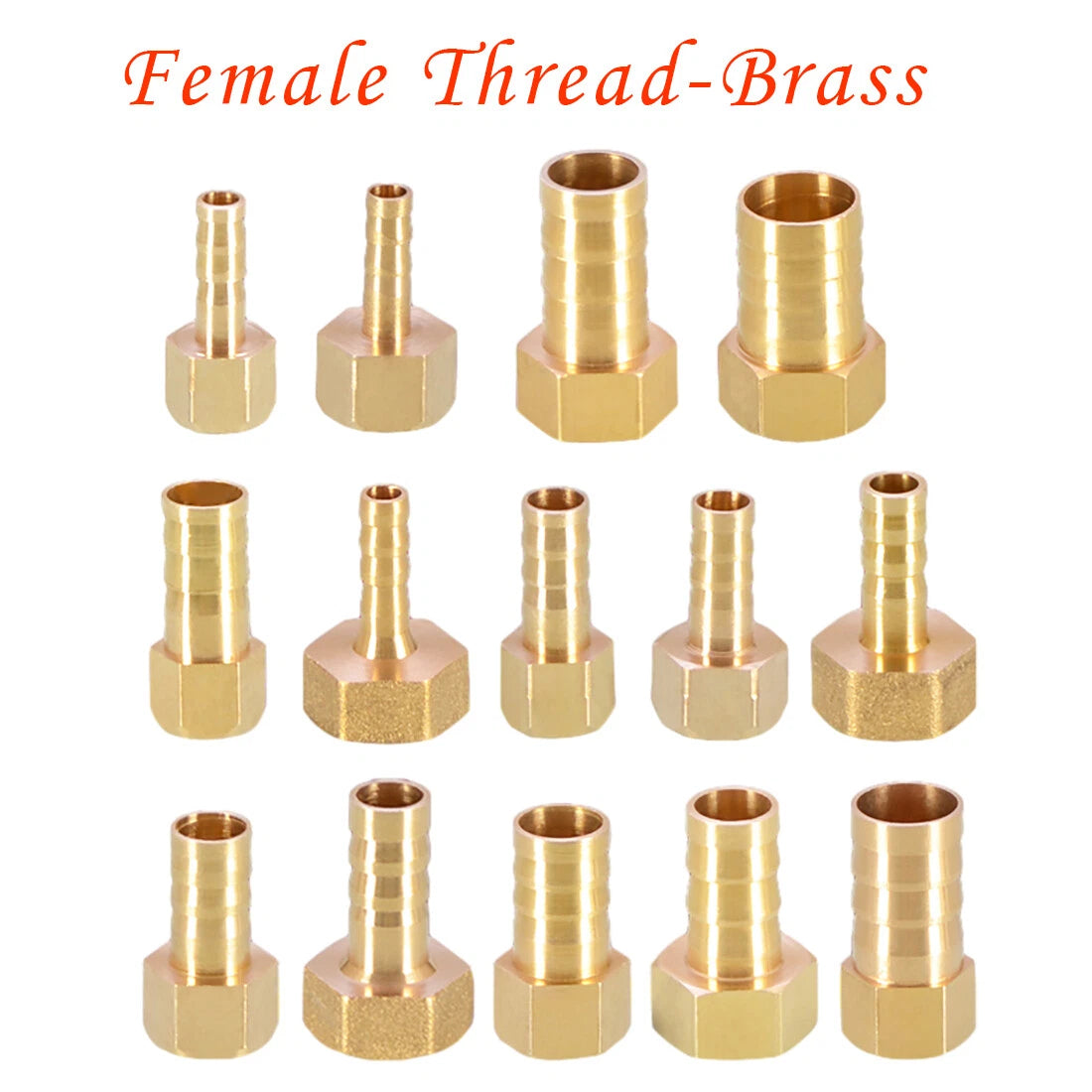 BSP Hose Barb Fittings — Brass & Stainless Steel, Male/Female Thread, Elbow, T, Y, Cross